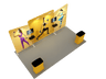 6x3m Booth Kit with Straight Centre Wall & Inclined Side Walls