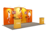 6x3m Booth Kit with Curved Centre Wall & Straight Side Walls