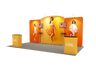 6x3m Booth Kit with Curved Centre Wall & Straight Side Walls