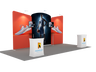 6x3m Booth Kit with Curved Centre Wall & Inclined Side Walls