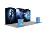 6x3m Booth Kit with Straight Centre Wall & Curved Side Walls