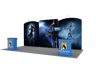 6x3m Booth Kit with Straight Centre Wall & Curved Side Walls