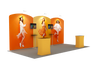 6x3m Booth Kit with Three Curved Arch Walls & 2 Counters