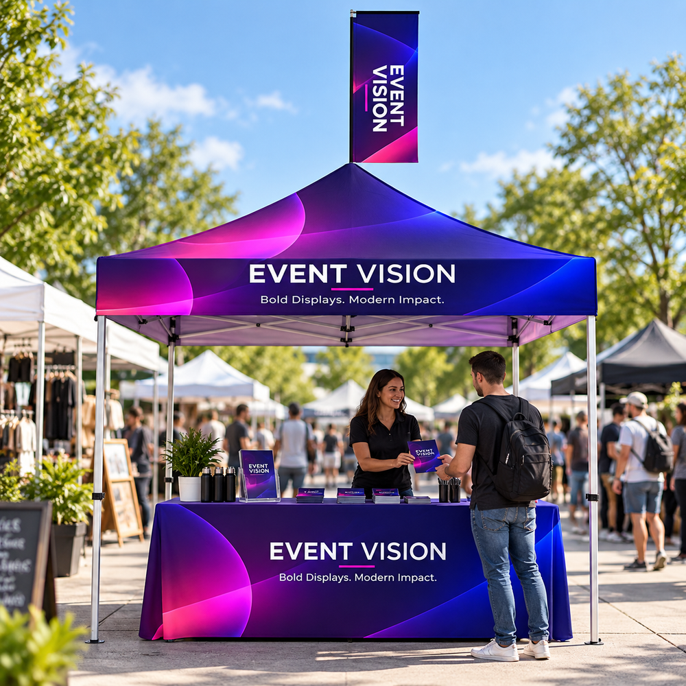 3m x 3m Canopy Tent with Peak Flag Kit