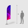 Angled Feather Flag with Uni-Fit Pole