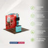 3m Exhibit Kit: Straight Back Wall & Waterfall Shelving Booth
