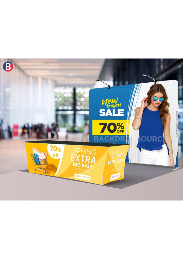 Compact 3mx3m Booth Kit with Backwall and Table Cover