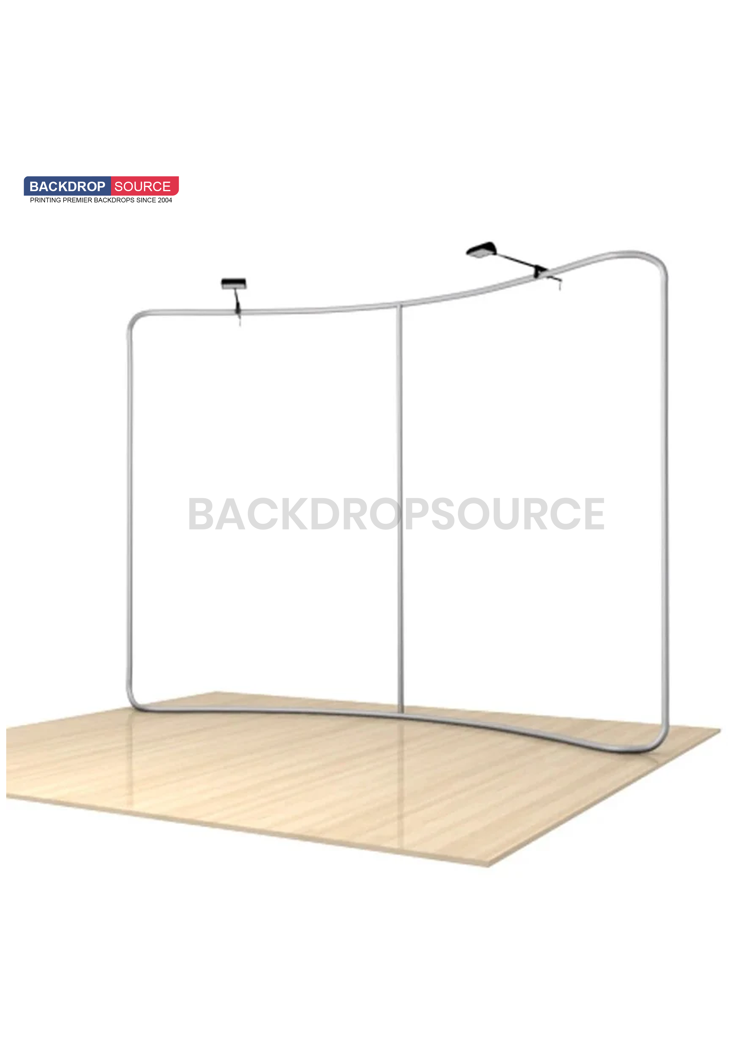 Backwall Premium Curved Backwall Kit with Clamping Lights India | Trade Show ...