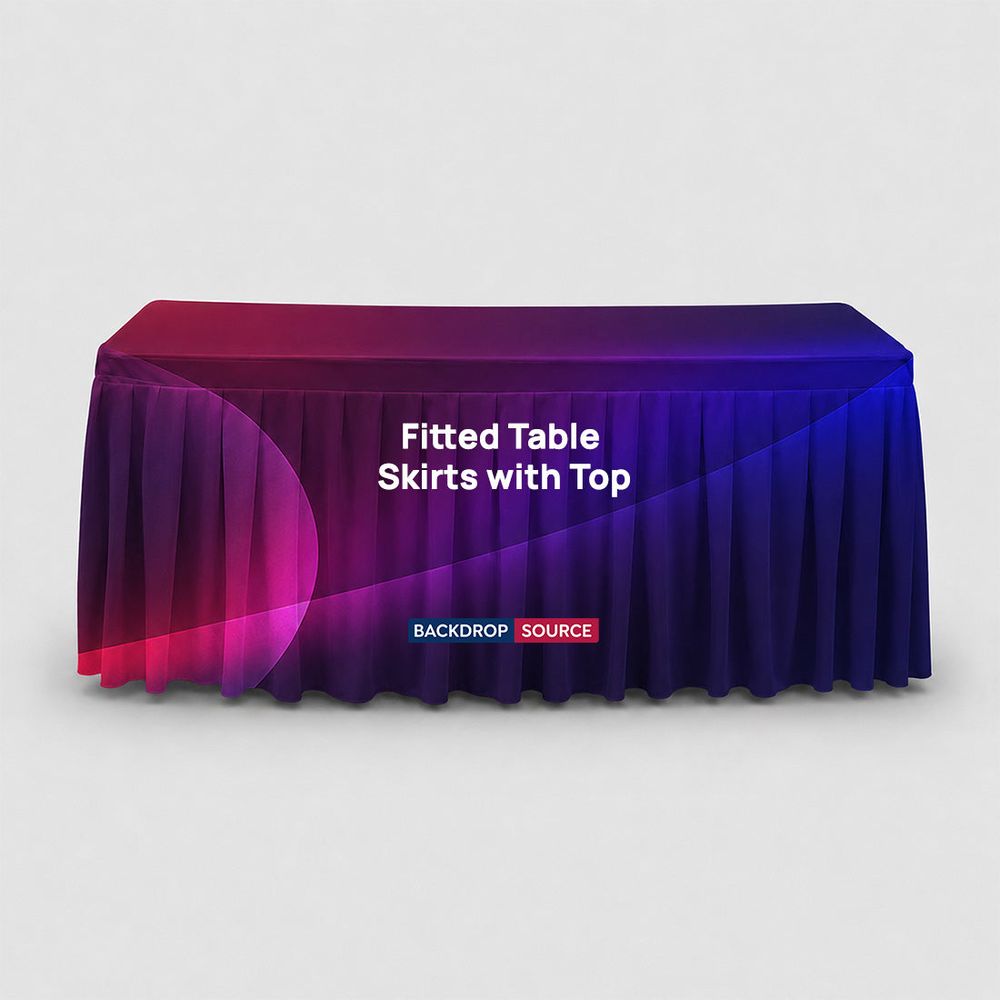 Custom Fitted Table Skirts with Top