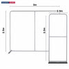 EZ Exhibit Essentials: 3mx3m Booth Kit with Backwall and Banner Stand