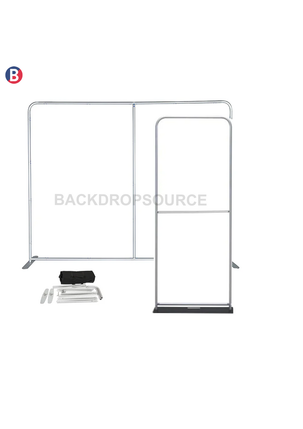 EZ Exhibit Essentials: 3mx3m Booth Kit with Backwall and Banner Stand