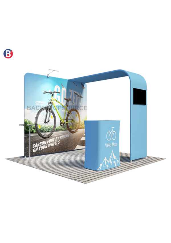 Economy L Arch TV Display Exhibition Kit for 3m Wide Booths