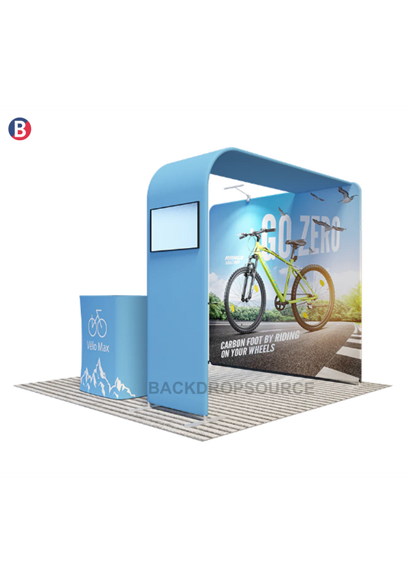 Economy L Arch TV Display Exhibition Kit for 3m Wide Booths