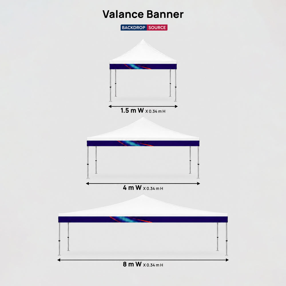 Fabric Canopy Tent Valance Banner