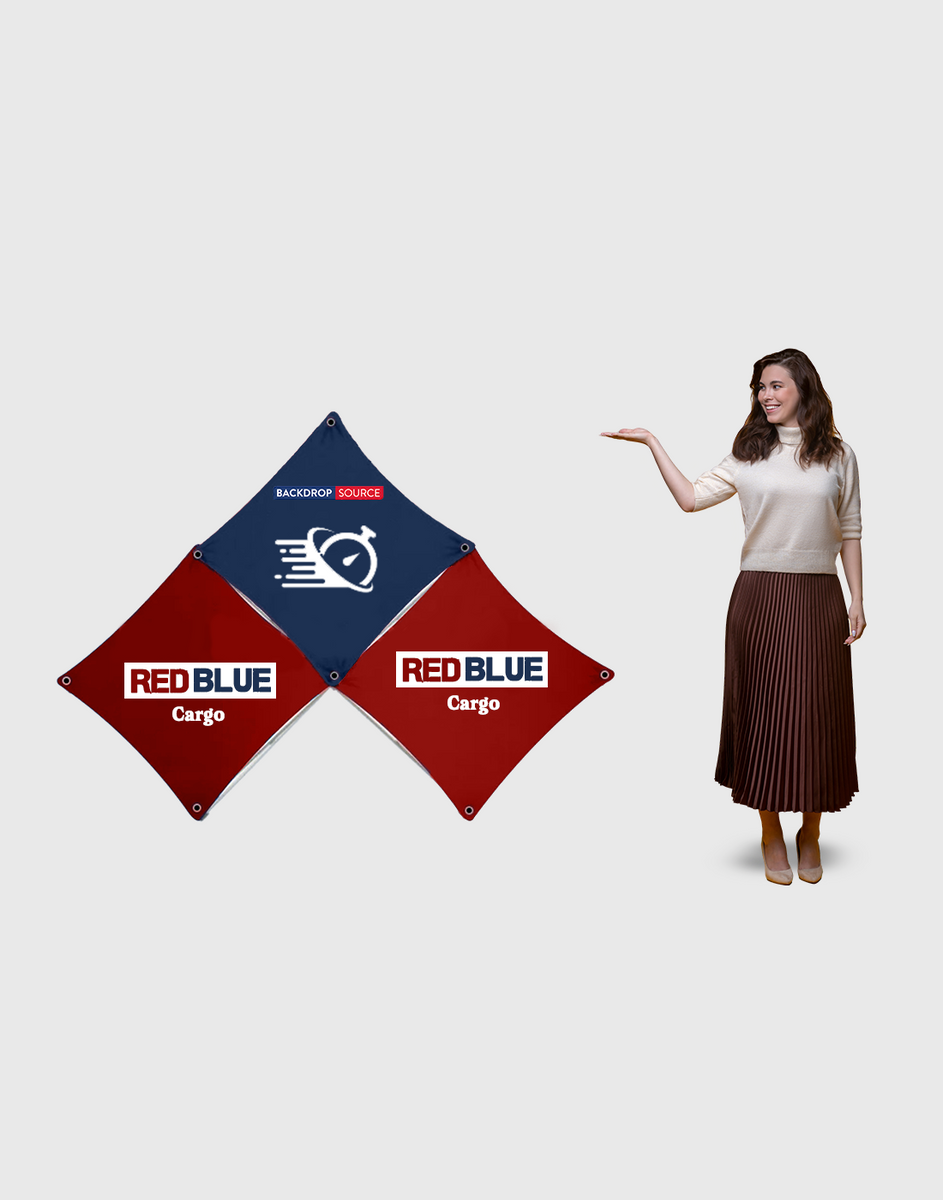 Triangular Small Pop-Up GeoMetrix Grid Display | Trade Show Stand India ...