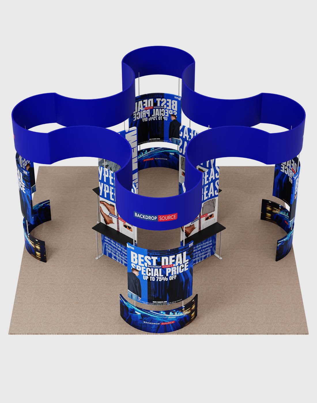 Modular Booth Kits 6m x 6m - Model 14 – Backdropsource India