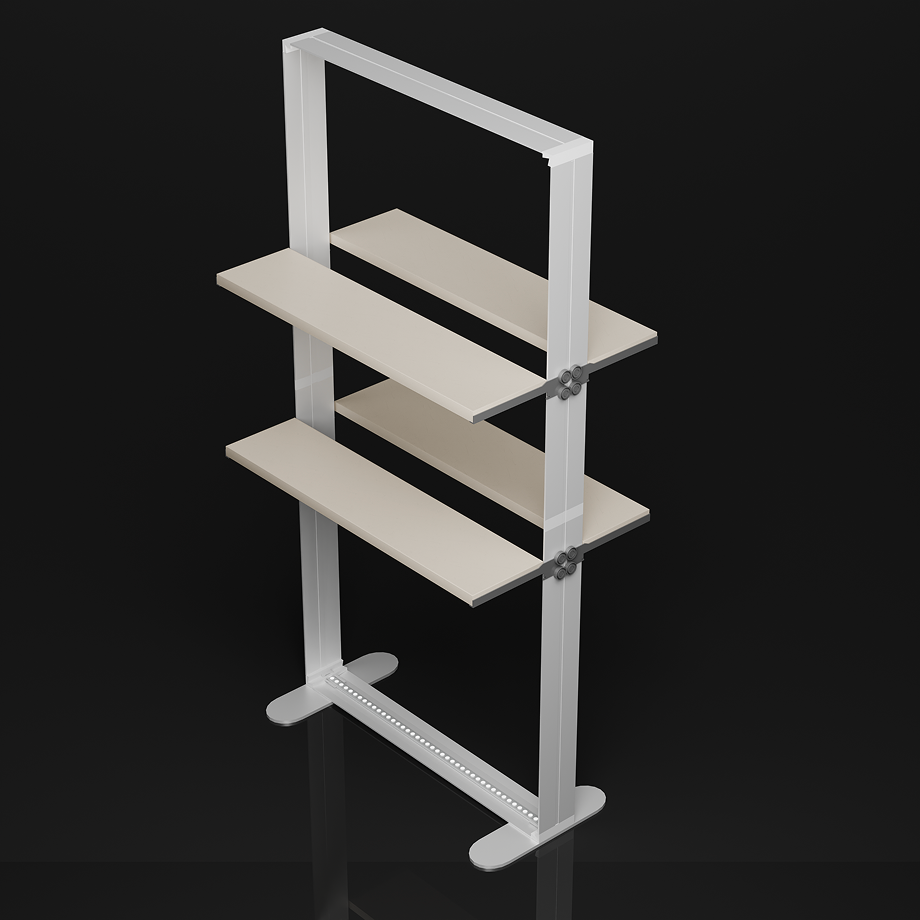 LED light box with Shelves