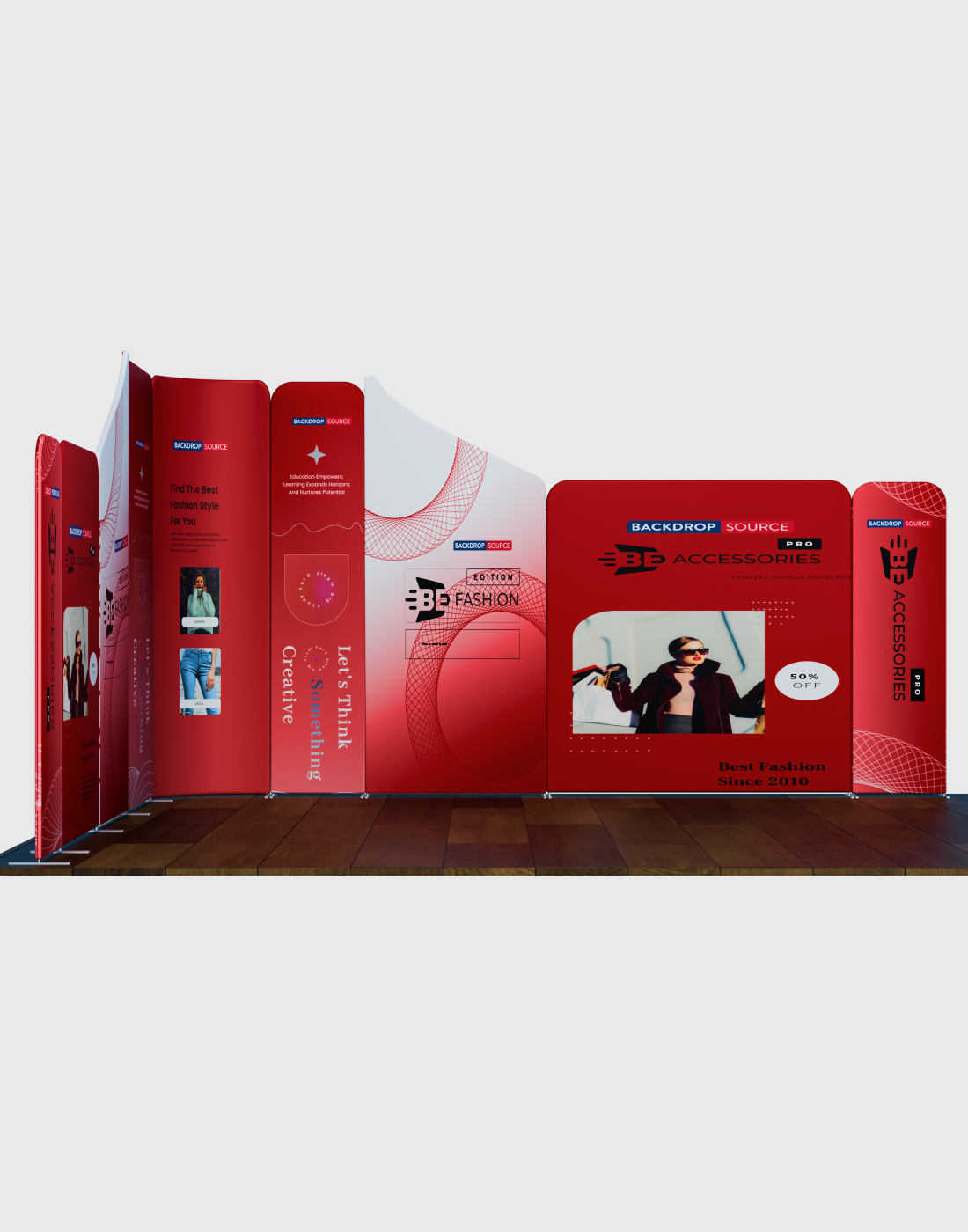 Magnetic Fabric Booth Display - Model 5 (4 x 4m)