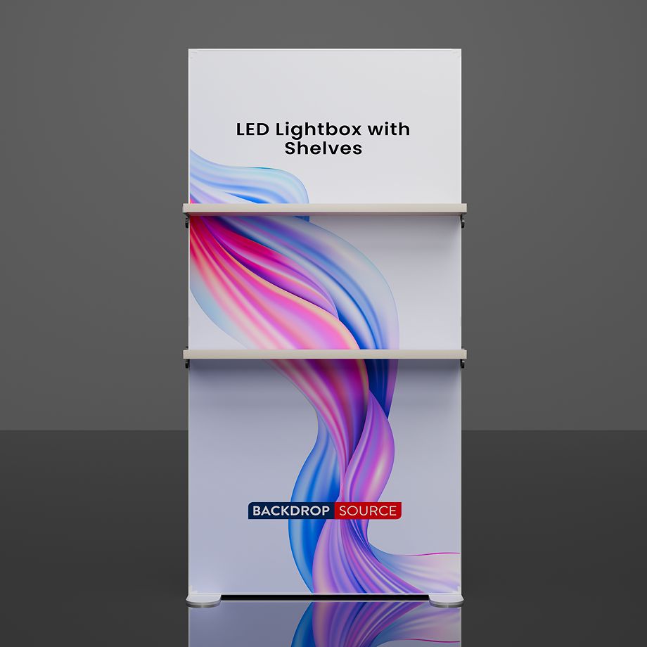 LED light box with Shelves