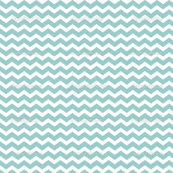 Green and White Waves Chevron  Backdrop