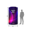2x2m Magnetic Fabric Booth Wall with 4 Curved Panels