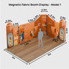 6x6m Magnetic Fabric Booth Wall with Mixed Curved & Angled Panels