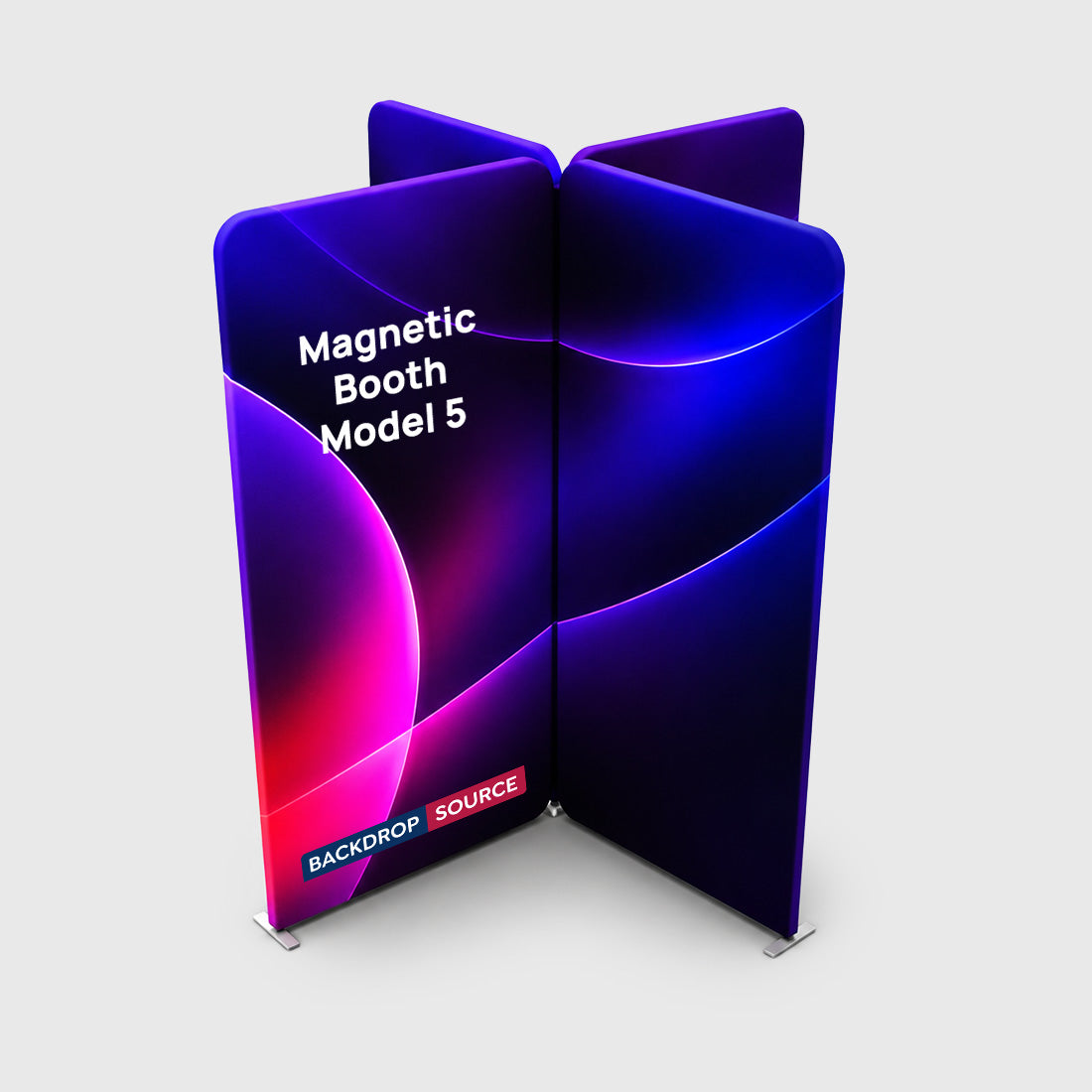 2x2m Magnetic Fabric Straight Backwall Display