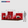 4x4m Magnetic Fabric Booth Wall with 9 Mixed Panels