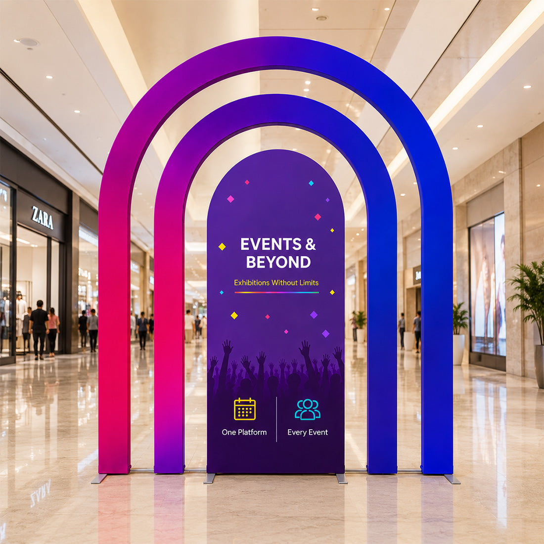 Multi-Tier Arch Event Backdrop