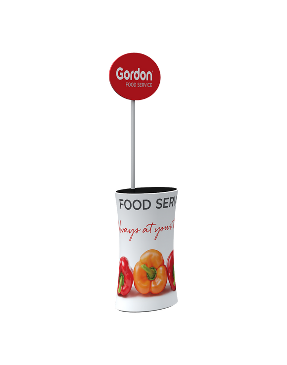 Oval Counter with Header Panel