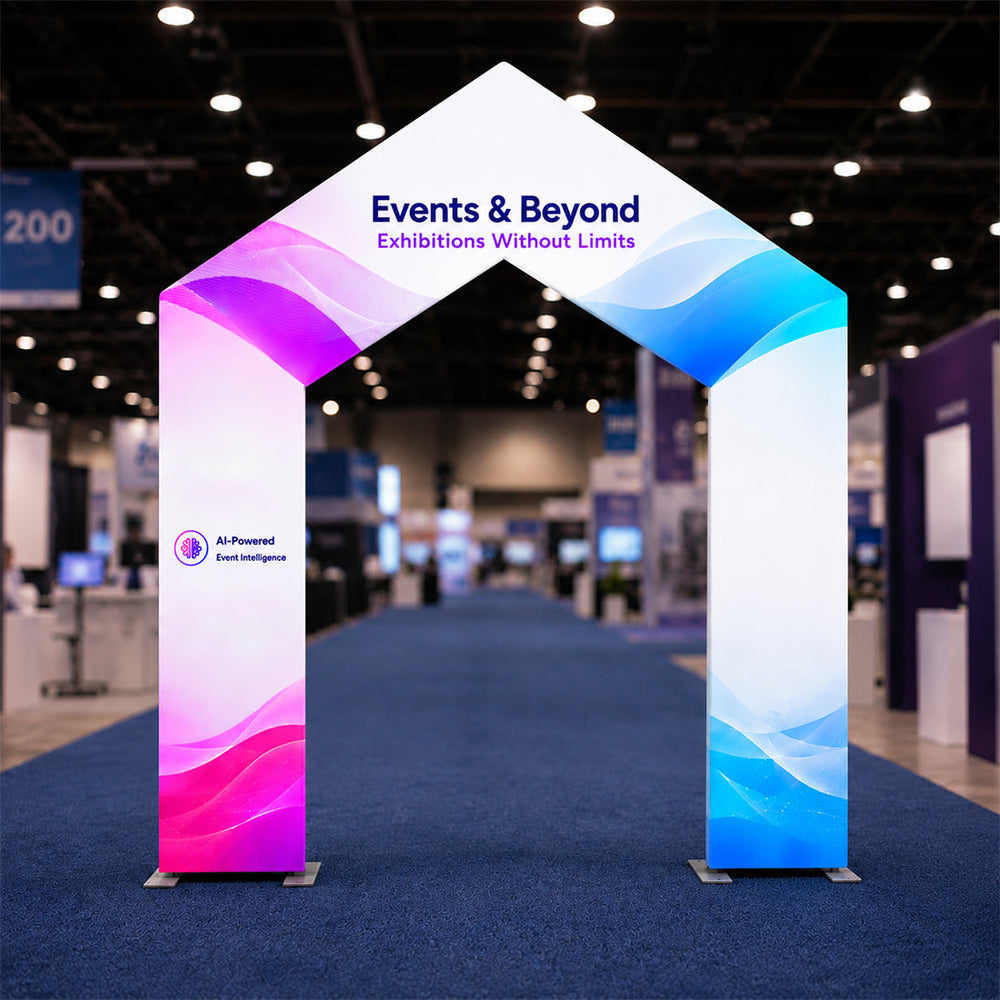 Peaked Arch Fabric Display for Events