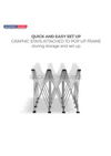 Popup Straight Backwall Kit with Clamping Lights