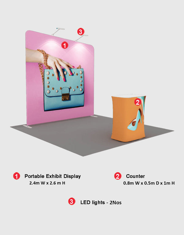 Portable Exhibit Display 3m x 3m - Model 9