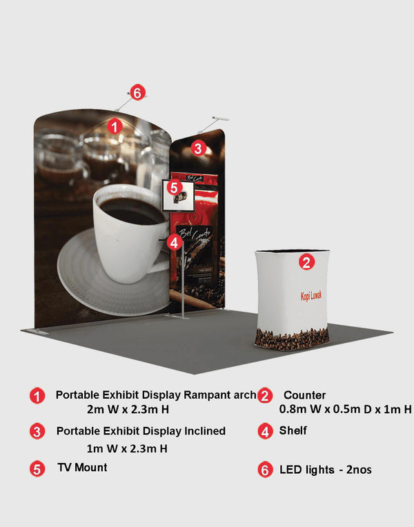 Portable Exhibit Display 3m x 3m - Model 5