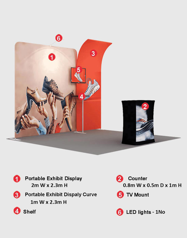 Portable Exhibit Display 3m x 3m - Model 6