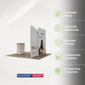 3x3m Booth Kit with Wide Straight Wall & Inclined Side Panel