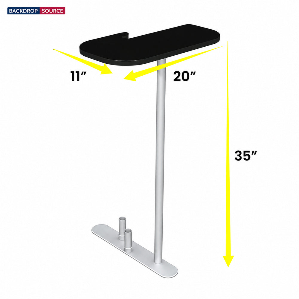 3x3m Booth Kit with Wide Straight Wall & Inclined Side Panel