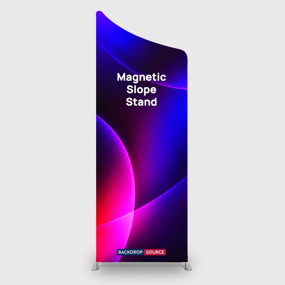 Magnetic Slope Fabric Banner Stand - included in Magnetic Fabric Banner Stand & Pop-Up Booth Exhibition Kit