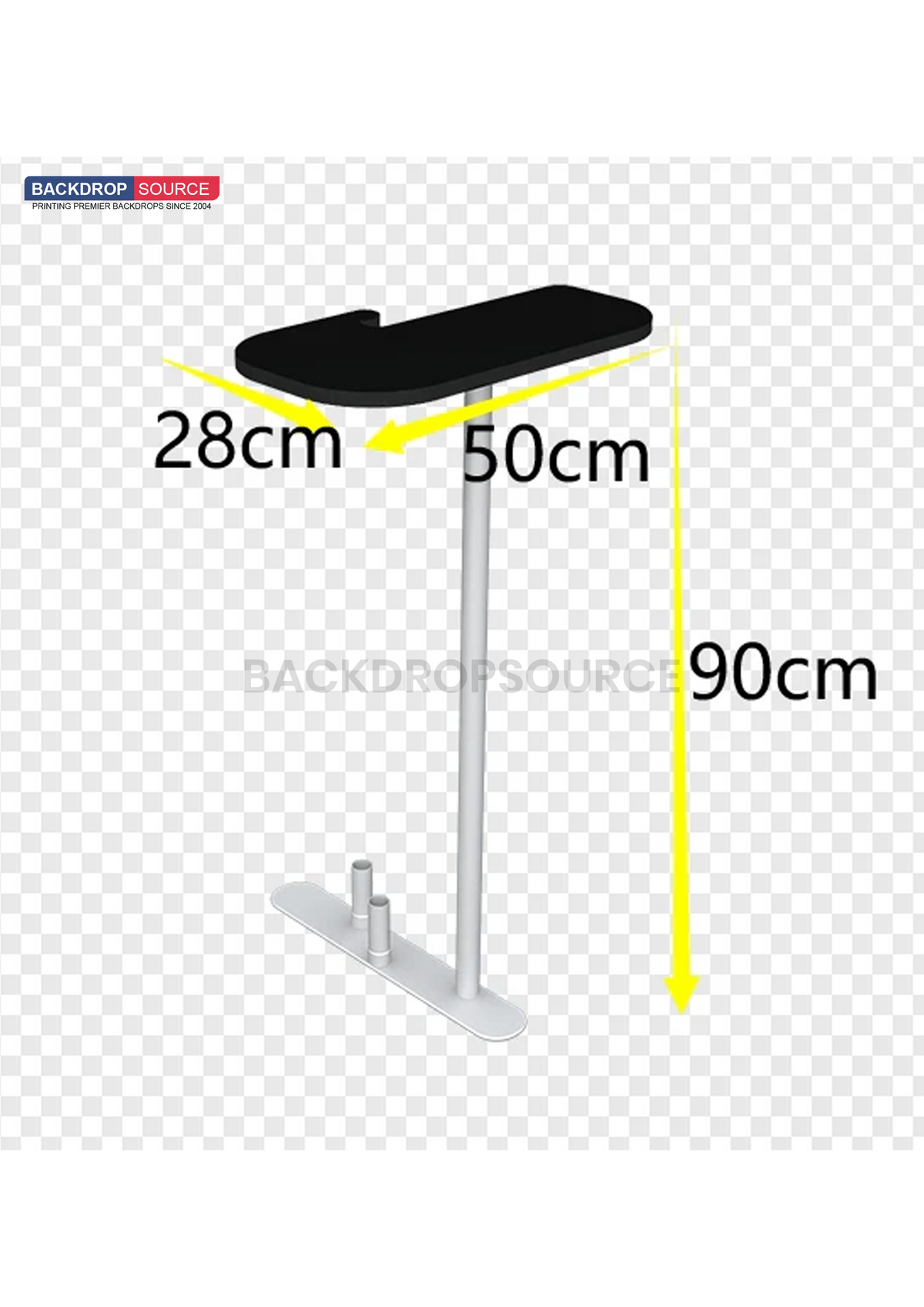 3x3m Booth Kit with S-Curve Panel & Inclined Wall, Counter & TV