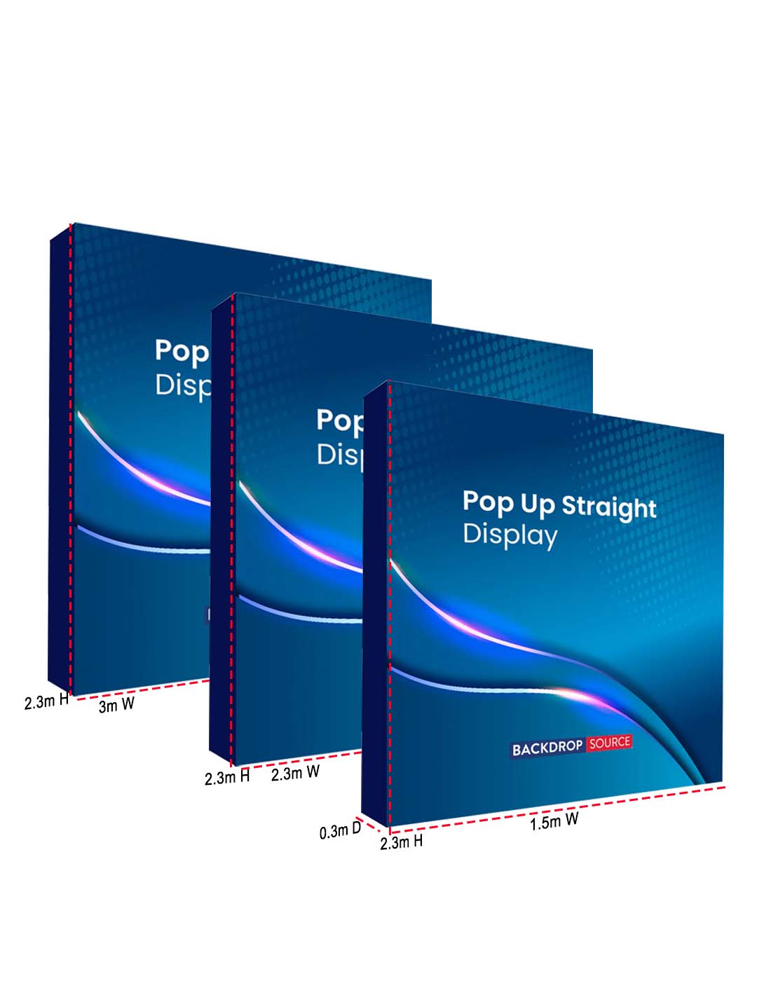 Fabric Pop Up Straight Display for all Exhibitions