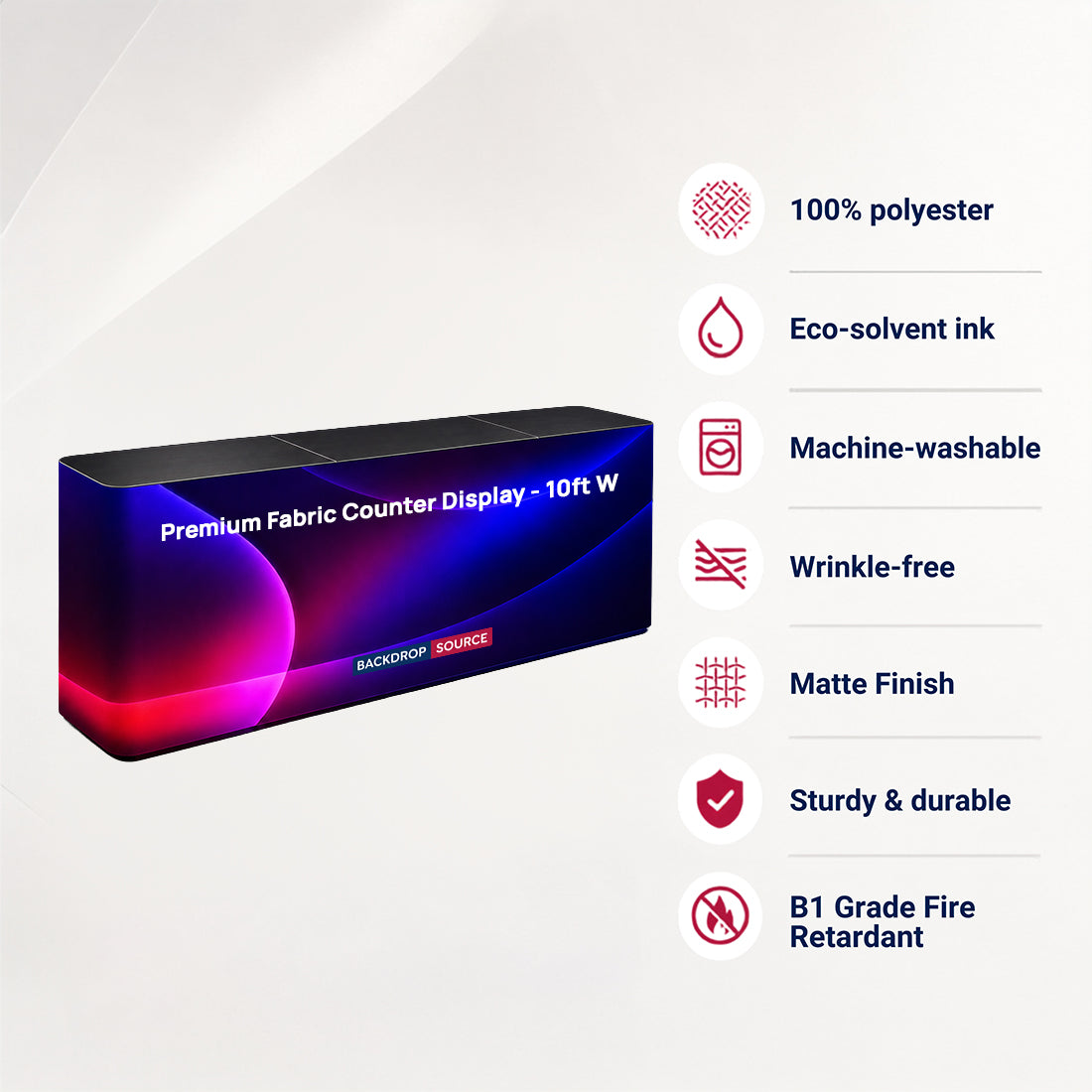 Premium Fabric Counter Display - 3m W