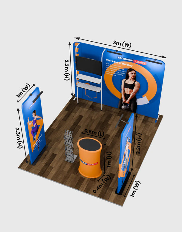 Premium Exhibition Kit for 3m Wide Booths