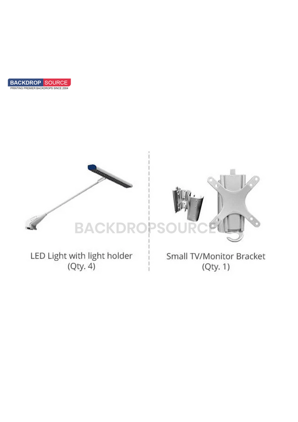 Premium Modular L Arch TV Display Exhibition Kit for 3m Wide Booths