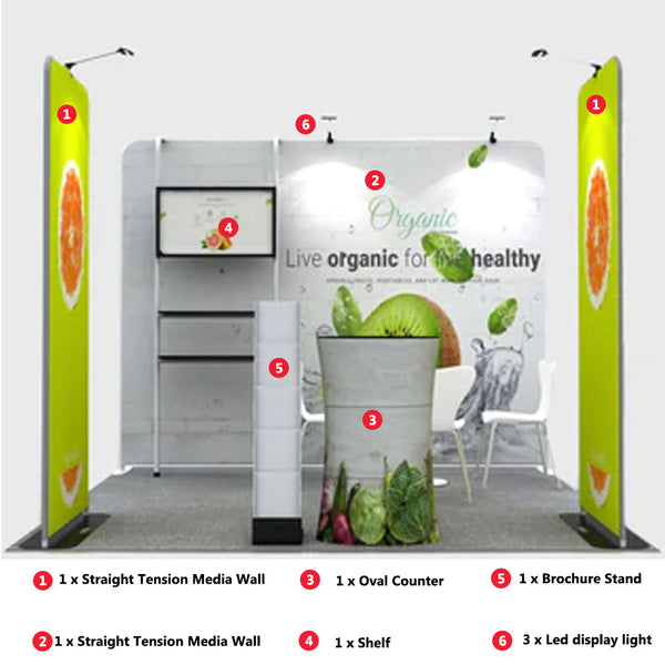 Premium Exhibition Kit for 3m Wide Booths