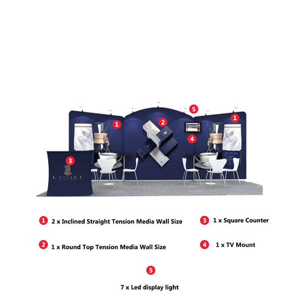 6m Round Top with Inclined Straight Exhibition Kit