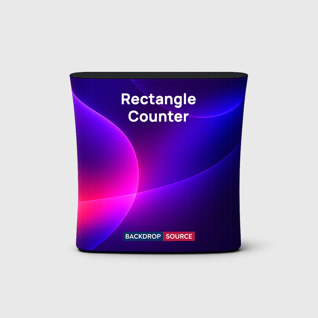 Rectangle Fabric Display Counter - included in Magnetic Fabric Banner Stand Exhibition Kit with Curved TV Stands