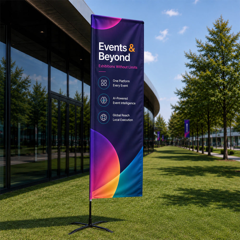 Duplex Printing Rectangle Flag with Uni-Fit Pole