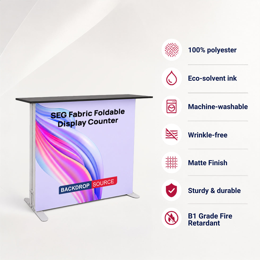Non-Backlit SEG Fabric Foldable Display Counter