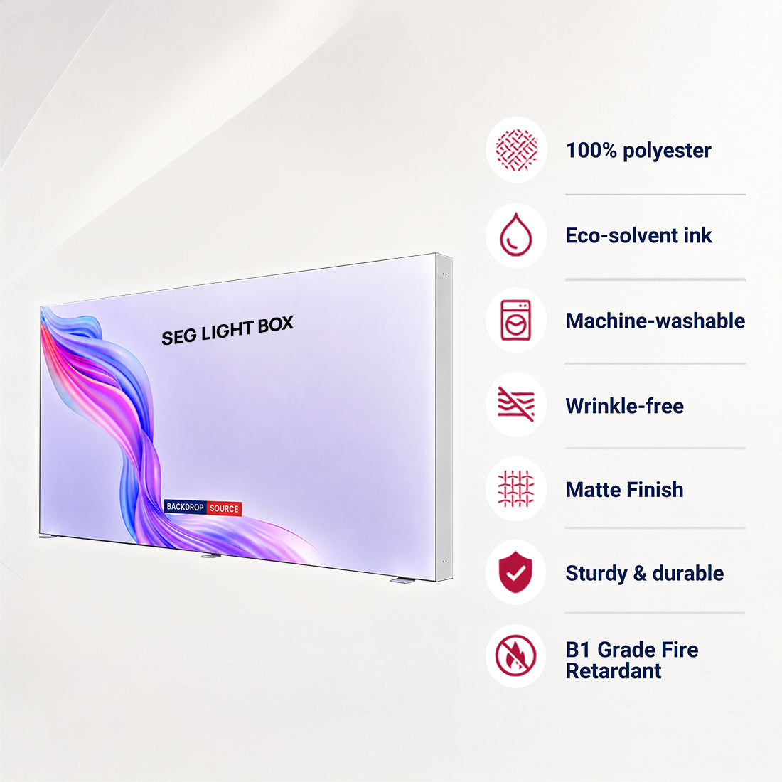 SEG Frameless Fabric LED Light Box Display - 6m W
