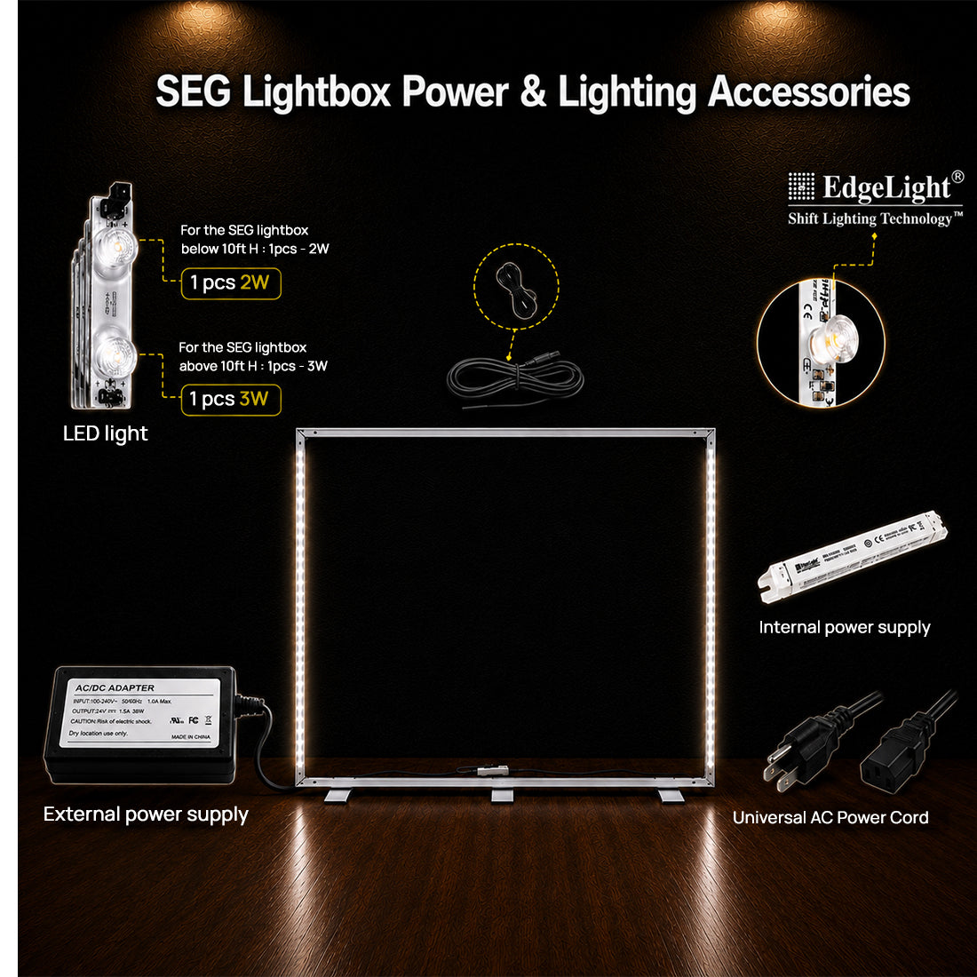 SEG Frameless Fabric LED Light Box Display - 3m W
